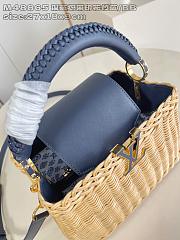 Colestore Louis Vuitton Capucines BB Rattan and Cowhide Navy Blue 18 x 27 x 9 cm - 2