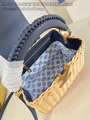 Colestore Louis Vuitton Capucines Mini Rattan and Cowhide Navy Blue  21x13.6x8cm - 5