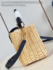 Colestore Louis Vuitton Capucines Mini Rattan and Cowhide Navy Blue  21x13.6x8cm - 3