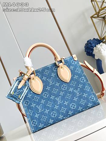Colestore Louis Vuitton OnTheGo PM Denim Blue 19x11x25cm