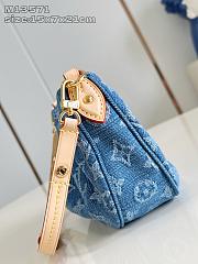 Colestore Louis Vuitton Pochette Valley Denim Blue 15x7x21cm - 5