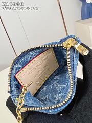 Colestore Louis Vuitton LV x TM Key Pouch Monogram Cherry Denim 7x1.5x12cm - 6