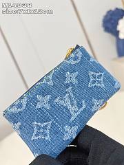 Colestore Louis Vuitton LV x TM Key Pouch Monogram Cherry Denim 7x1.5x12cm - 5