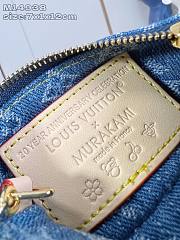 Colestore Louis Vuitton LV x TM Key Pouch Monogram Cherry Denim 7x1.5x12cm - 2
