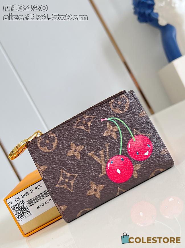 Colestore Louis Vuitton LV x TM Lisa Wallet Monogram Coated Canvas 8x11x1.5cm - 1