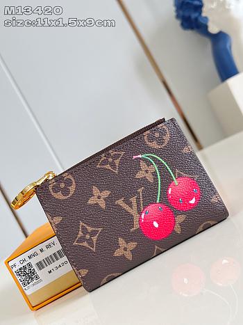 Colestore Louis Vuitton LV x TM Lisa Wallet Monogram Coated Canvas 8x11x1.5cm