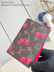 Colestore LV x TM Passport Cover Monogram Cherry Coated Canvas 14x2x10cm - 5