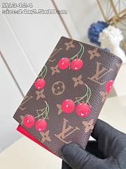 Colestore LV x TM Passport Cover Monogram Cherry Coated Canvas 14x2x10cm - 2