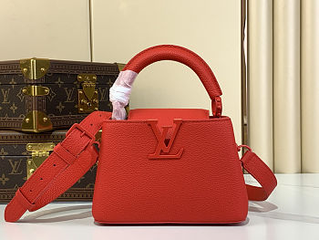 Colestore Louis Vuitton Capucines Mini Red Scarlet 21x8x13.6cm