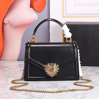 Colestore Dolce & Gabbana Devotion in Plain Medium Black Bag 24x17x9cm