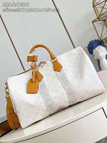 Colestore Louis Vuitton Keepall Bandoulière 45 Off-White 27x20x45cm