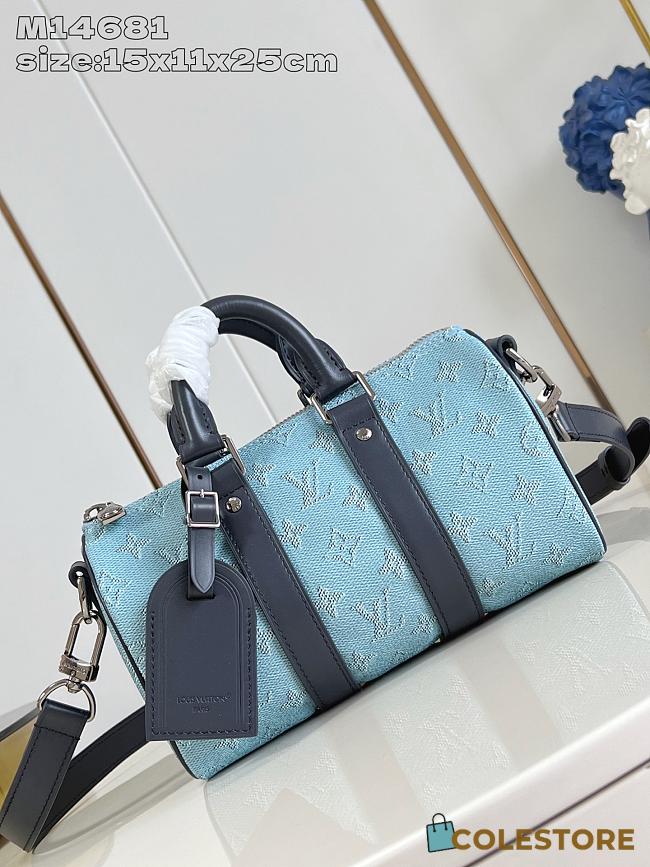 Colestore Louis Vuitton Keepall Bandoulière 25 Sky Blue 15x11x25cm - 1