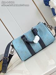 Colestore Louis Vuitton Keepall Bandoulière 25 Sky Blue 15x11x25cm - 3