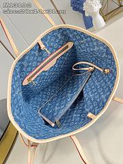 Colestore Louis Vuitton Neverfull MM Denim Blue 28x14x31cm - 6