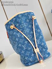 Colestore Louis Vuitton Neverfull MM Denim Blue 28x14x31cm - 5