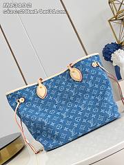 Colestore Louis Vuitton Neverfull MM Denim Blue 28x14x31cm - 4