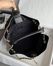 Colestore Chanel Small Tote Suede Calfskin, Shiny Lambskin & Gold-Tone Metal, Gray & Black 36x24x12cm - 3