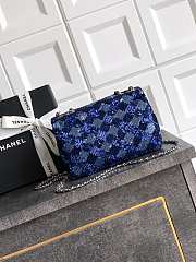 Colestore Chanel Classic 11.12 Handbag Denim and Blue 15.5 x 25.5 x 6.5cm - 3