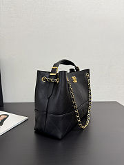 Colestore Chanel Shopping Bag Calfskin & Gold-Tone Metal Black 28x40x15cm - 5