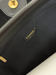 Colestore Chanel Shopping Bag Calfskin & Gold-Tone Metal Black 28x40x15cm - 4