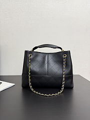 Colestore Chanel Shopping Bag Calfskin & Gold-Tone Metal Black 28x40x15cm - 3