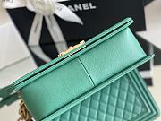 Colestore Chanel Le Boy Bolsa Med Boy Green Caviar 25x15x9cm - 4