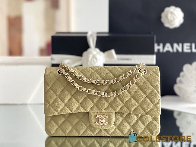 Colestore Chanel CF Classic Yellow Flap bag Gold Hardware 25.5x15.5x6.5cm - 1
