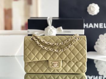 Colestore Chanel CF Classic Yellow Flap bag Gold Hardware 25.5x15.5x6.5cm