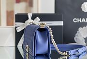 Colestore Chanel Le Boy Bolsa Med Boy Cobalt Caviar 25x15x9cm - 6