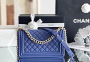 Colestore Chanel Le Boy Bolsa Med Boy Cobalt Caviar 25x15x9cm - 3