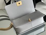 Colestore Chanel Le Boy Bolsa Med Boy Gray Caviar 25x15x9cm - 6