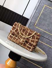 Colestore Chanel 25P White Dense Sequin Classic Flap Bag size 20cm - 1