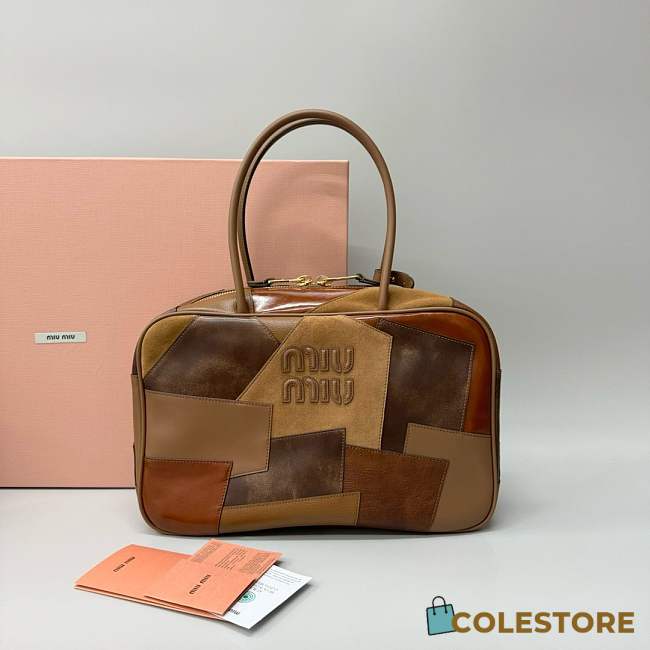 Colestore Miu Miu Beau Leather Patchwork Bag 34x23x10CM - 1