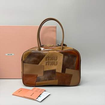Colestore Miu Miu Beau Leather Patchwork Bag 34x23x10CM