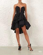 Colestore Zimmermann Illuminate Draped Mini Dress Black - 4