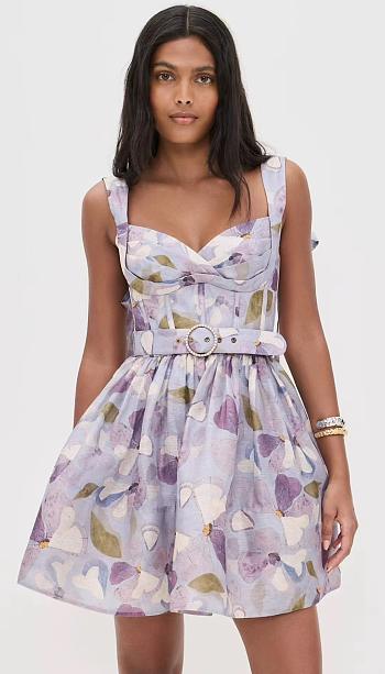 Colestore Zimmermann Dawning Mini Dress Purple