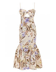 Colestore Zimmermann Coco Tie Front Midi Dress - 1