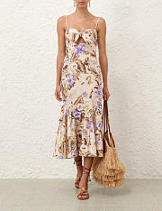 Colestore Zimmermann Coco Tie Front Midi Dress - 6