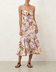 Colestore Zimmermann Coco Tie Front Midi Dress - 4