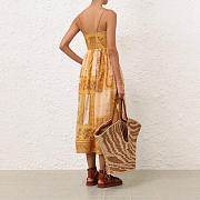 Colestore Zimmermann Lucky Corset Midi Dress Mustard Bandana - 5