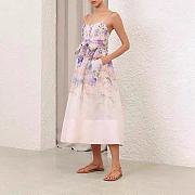 Colestore Zımmermann Lilac Floral Pattern Midi Dress - 6