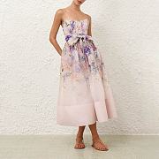 Colestore Zımmermann Lilac Floral Pattern Midi Dress - 3