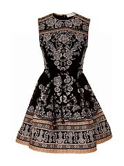 Colestore Zimmermann Balance Peplum Mini Dress Black Stamp - 1