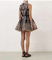 Colestore Zimmermann Balance Peplum Mini Dress Black Stamp - 6