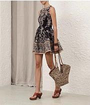 Colestore Zimmermann Balance Peplum Mini Dress Black Stamp - 5