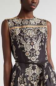 Colestore Zimmermann Balance Peplum Mini Dress Black Stamp - 3