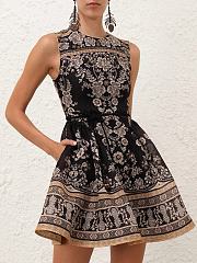 Colestore Zimmermann Balance Peplum Mini Dress Black Stamp - 2