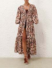 Colestore Zimmermann Ascension Tie Billow Maxi Blue Indienne Floral  - 3