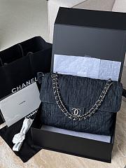 Colestore Chanel Vintage Denim Black Flap Bag 38x27x11.5cm - 1
