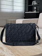 Colestore Chanel Vintage Denim Black Flap Bag 38x27x11.5cm - 5